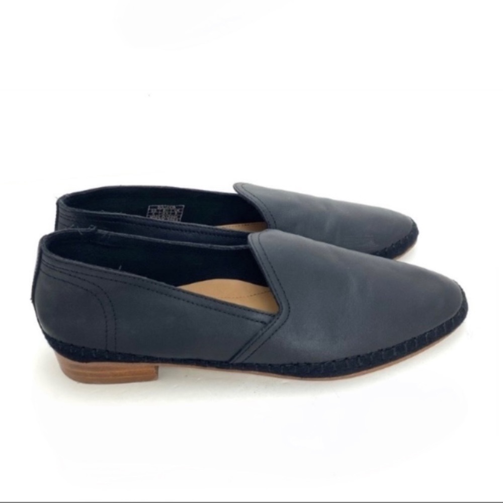 Soludos Venetian Soft Leather Convertible Flat Loafers in Black Size 8 - Picture 7 of 13